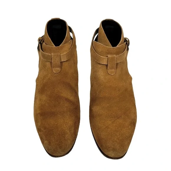 SAINT LAURENT Wyatt Jodhpur Suede Ankle Boots - Picture 6 of 13